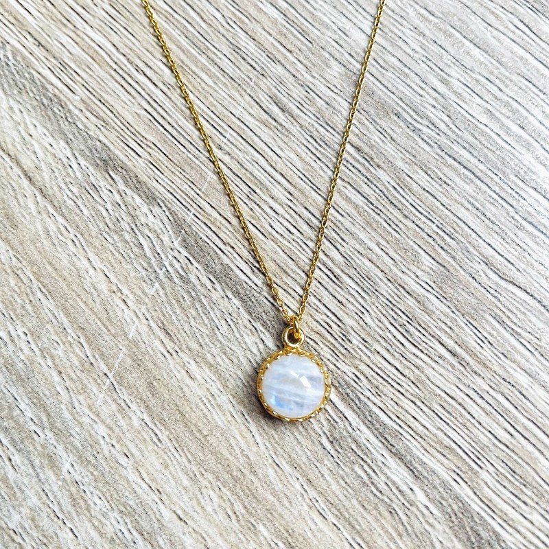 Collier margaux pierre de lune or