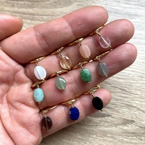 Créoles mini candy quartz fumé argent