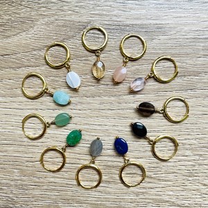 Créoles lapis lazuli argent mini candy