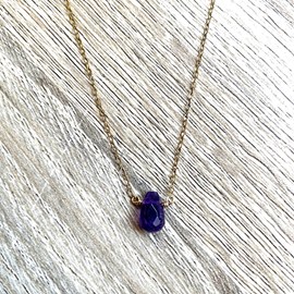 Collier trésor améthyste violette