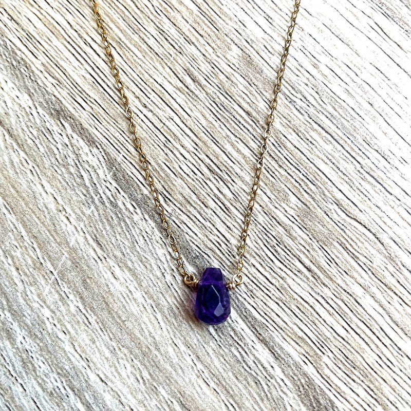 Collier trésor améthyste violette