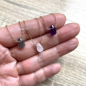 Collier trésor labradorite grise