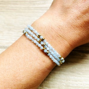 Collier 2 en 1 romy saphir bleu ciel