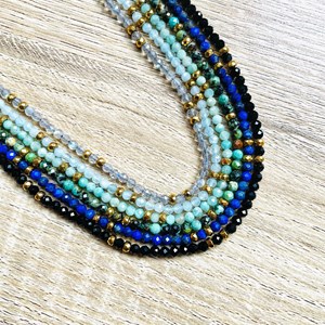 Collier 2 en 1 romy saphir bleu ciel