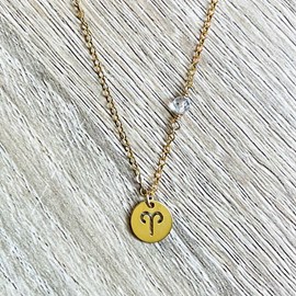 Collier astrée bélier cristal de roche