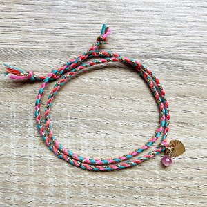 Bracelet grigri octobre tourmaline rose