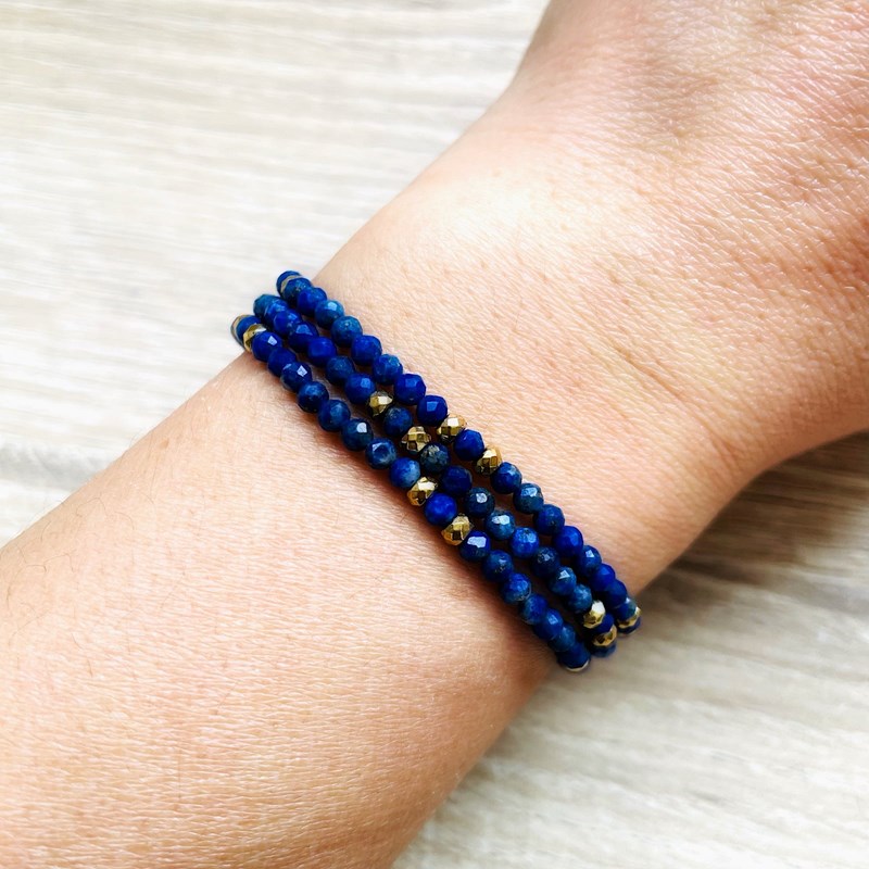 Ysie - Collier 2 en 1 romy lapis lazuli bleu