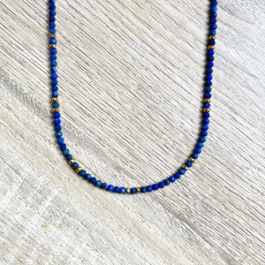 Collier 2 en 1 romy lapis lazuli bleu