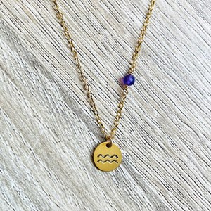 Collier astrée verseau améthyste violet