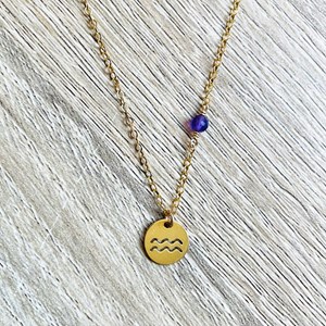 Collier astrée verseau améthyste violet