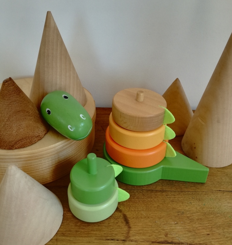 Pyramide en bois : Jouet empilable - Jouet en bois - Jouet Montessori