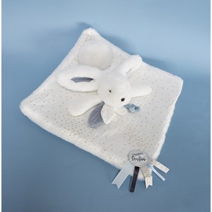 Happy glossy doudou pompon blanc