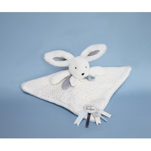 Happy glossy doudou pompon blanc