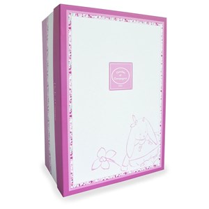 Doudou attache-sucette cerise le lapin