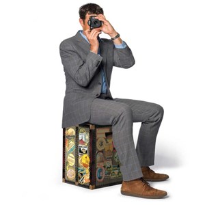 Tabouret pliable en carton globe-trotter