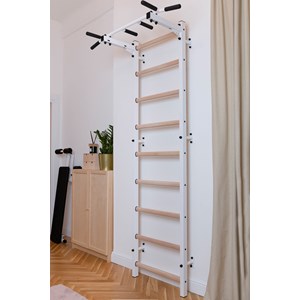 Benchk 311w espalier bois métal blanc