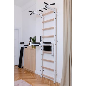 Benchk 312w espalier bois métal blanc