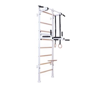 Benchk 413 espalier bois métal blanc