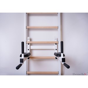 Benchk 413 espalier bois métal blanc