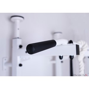 Benchk 413 espalier bois métal blanc