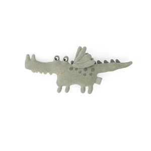 Peluche crocodile vert en coton