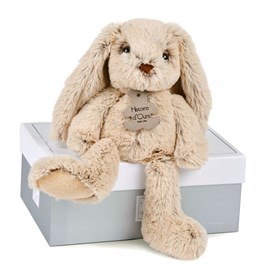 Peluche lapin beige 25 cm
