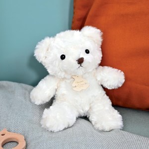 Peluche ours câlin crème 21 cm