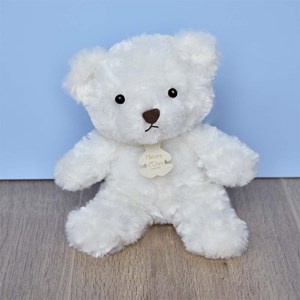 Peluche ours câlin crème 21 cm
