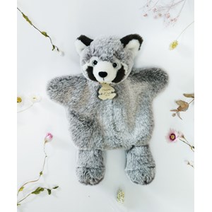 Marionnette à main panda gris 25 cm