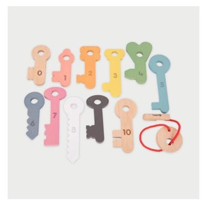 Clés de comptage en bois arc-en-ciel