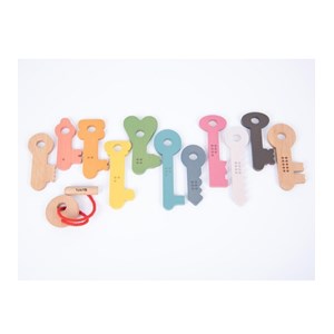 Clés de comptage en bois arc-en-ciel