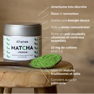 Thé matcha bio premium 80 g