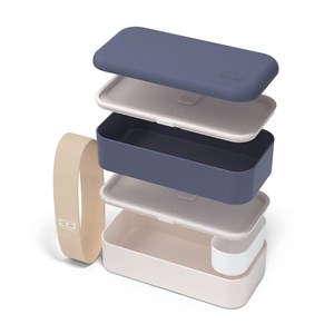 Lunch box rectangulaire 2x500ml bleu