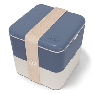 Lunch box carrée 2x850ml bleu