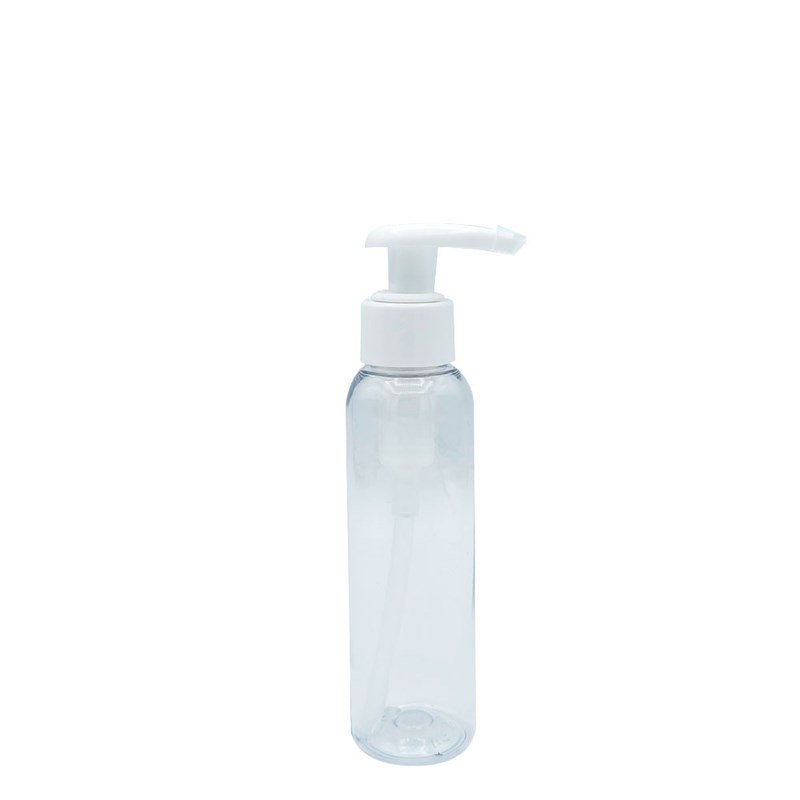 Flacon 100 ml - transparent avec pompe savon blanche