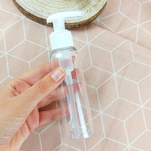 Flacon 100 ml - transparent avec pompe s