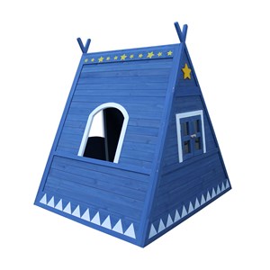 Tipi cabane pour enfant en bois peint