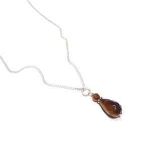Collier iara oeil de tigre argent 925