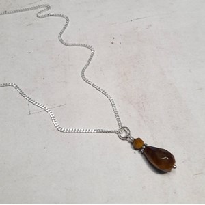 Collier iara oeil de tigre argent 925