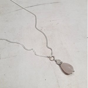 Collier iara quartz rose argent 925