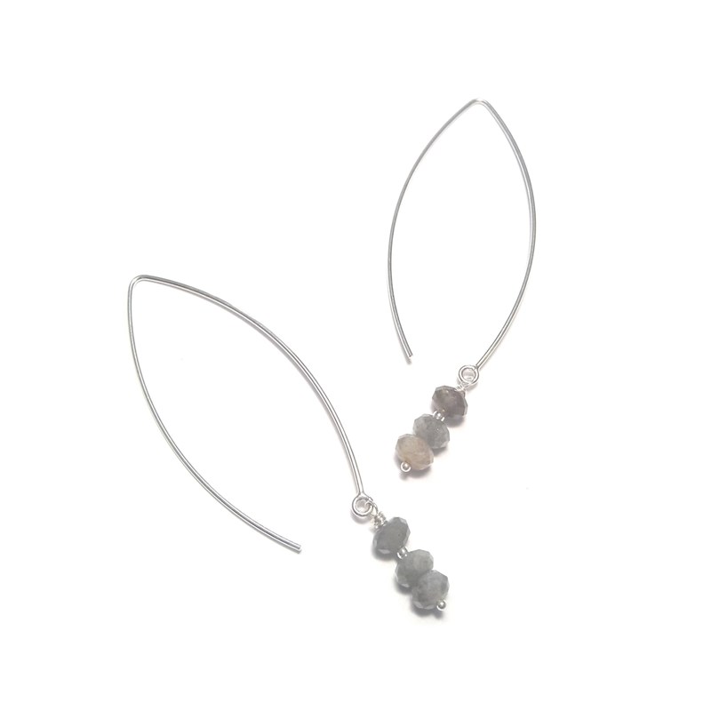 Andrea Chereau - Boucles d'oreilles en argent et pierres