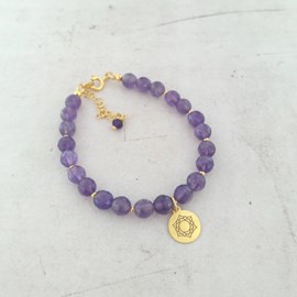 Bracelet améthyste chakra sahasrara