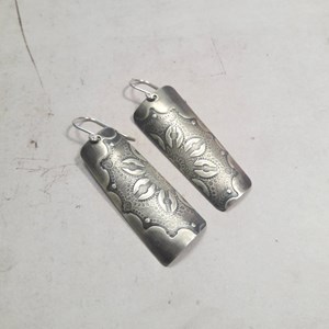 Boucles d'oreilles ethniques txai argent
