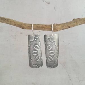 Boucles d'oreilles ethniques txai argent