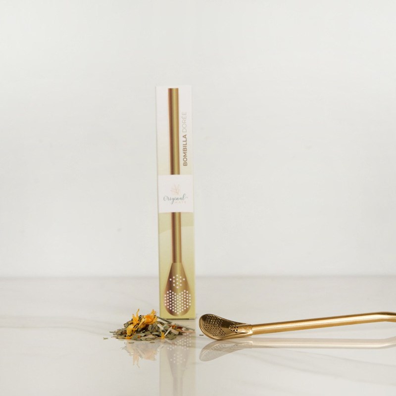 Bombilla doré-paille filtrante à maté