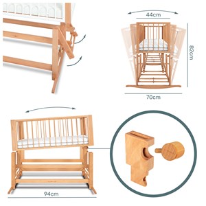 Lit bébé berceau avec balançoire