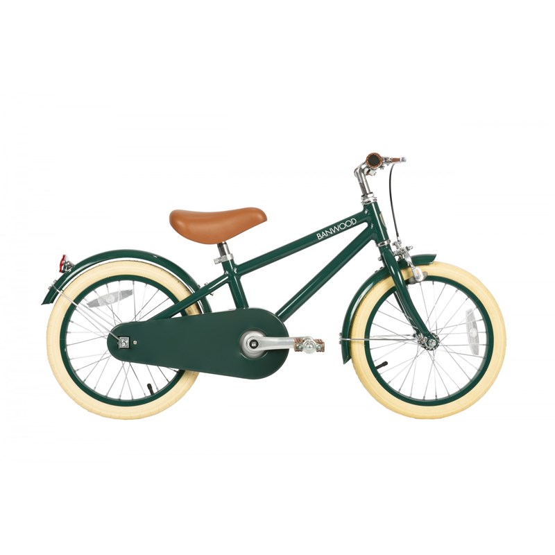 Vélo vintage avec stabilisateurs vert