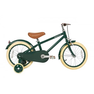 Vélo vintage avec stabilisateurs vert