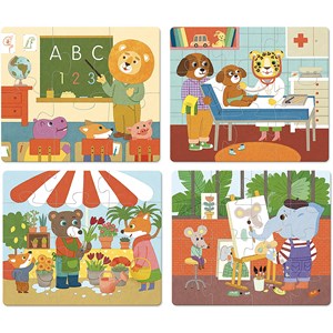 4 puzzles évolutifs métiers