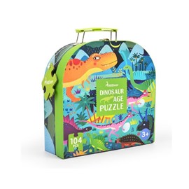 Ma valise puzzle dinosaures 104 pcs